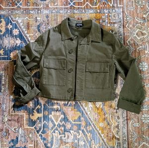 Express cropped oversize jacket.